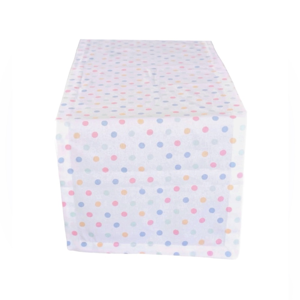 Colorful Polka Dot Spring Pastel Table Runner